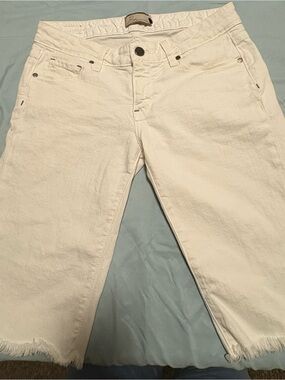 PAIGE White Denim Bermuda Jort Shorts